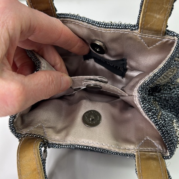 Jeanne Lottie Vintage Charcoal Beaded Handbag - Picture 6 of 10